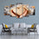 Heart Shaped Dough 5 Panels Canvas Wall Art Living Room