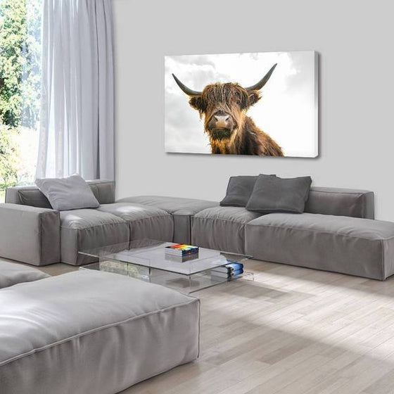 Highland Cattle Canvas Wall Art Living Room