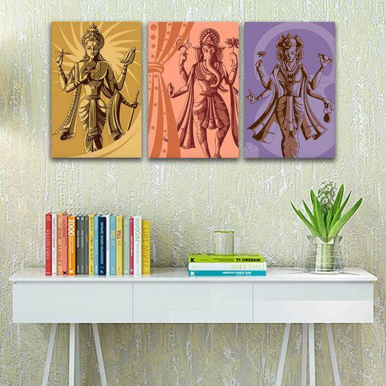 Hindu Deities Canvas Wall Art Office