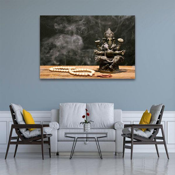 Hindu Elephant God Ganesh Canvas Wall Art Living Room