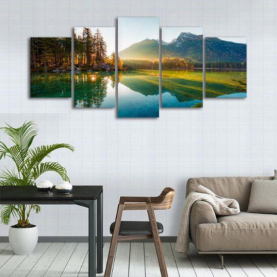 Hintersee Lake View 5 Panels Canvas Wall Art Prints
