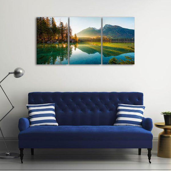 Hintersee Lake View 3 Panels Canvas Art