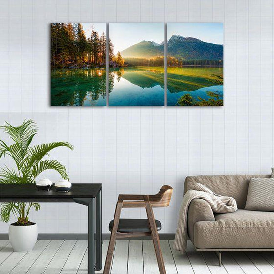 Hintersee Lake View 3 Panels Canvas Art