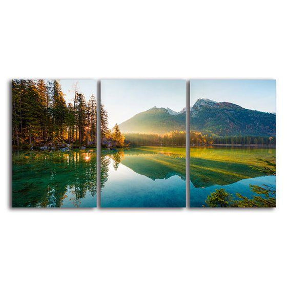 Hintersee Lake View 3 Panels Canvas Art