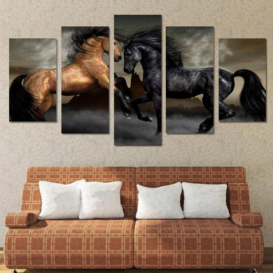 Horse Wall Art Metal Canvas