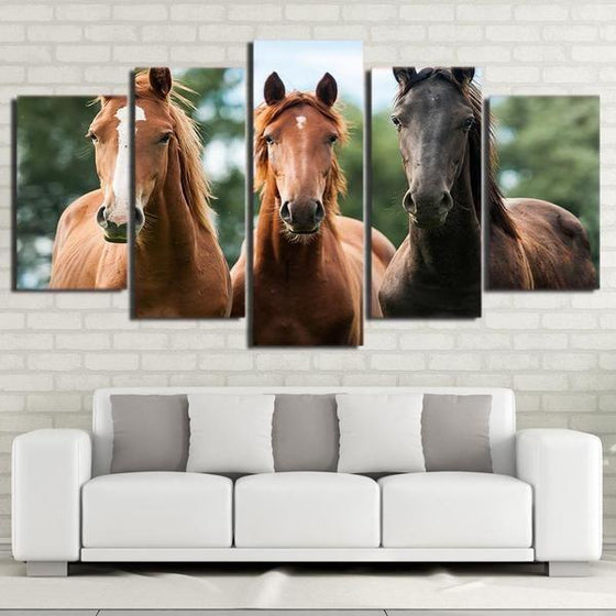 Horses Canvas Wall Art Print