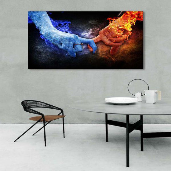Hot And Cold Couple Canvas Wall Art Ideas