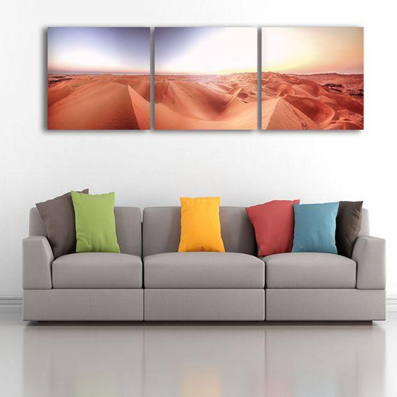 Hot Desert View Canvas Wall Art Print