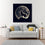 Howling Wolf & Full Moon Canvas Wall Art Living Room