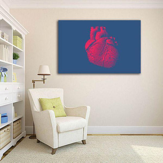 Human Heart 1 Panel Canvas Wall Art Decor