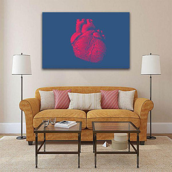 Human Heart 1 Panel Canvas Wall Art Living Room