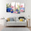 Hydrangeas & Daisies 4 Panels Canvas Wall Art Living Room
