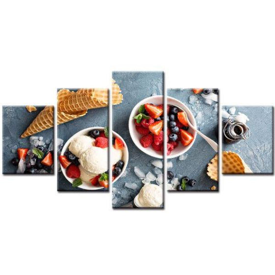 Ice Cream With Berries Wall Art