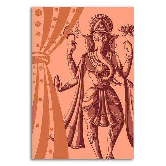 Indian God Figure Canvas Wall Art