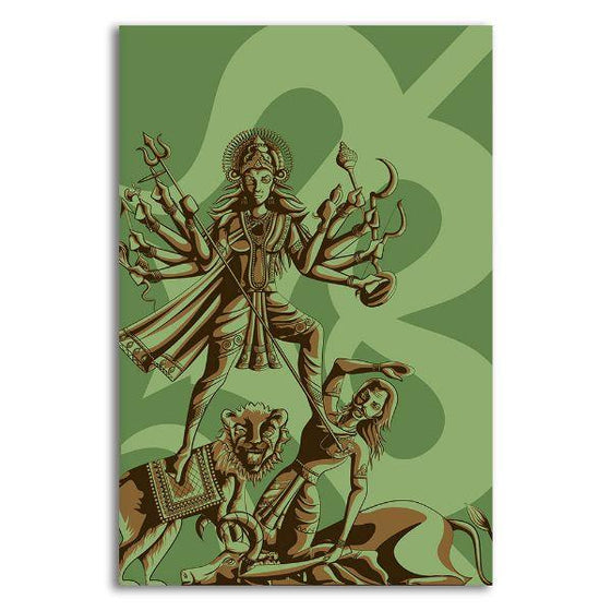 Indian Goddess Durga Canvas Wall Art