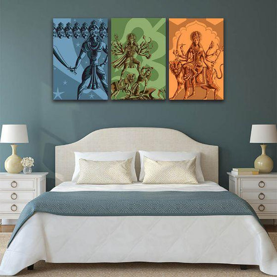 Indian Gods And Goddesses Canvas Wall Art Bedroom