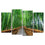 Japan Bamboo Park 4 Panels Canvas Wall Art