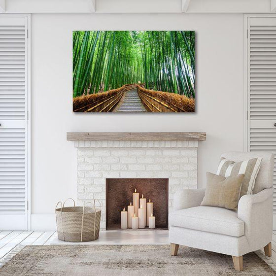 Japan Bamboo Park Canvas Wall Art Decor