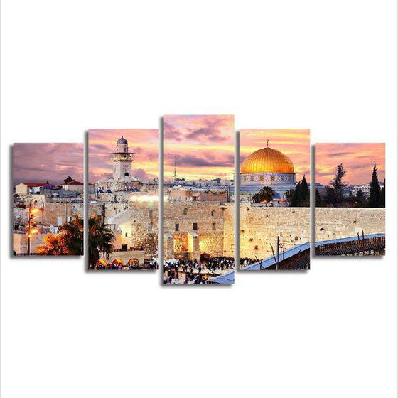 Jerusalem Rock Temple Canvas Wall Art