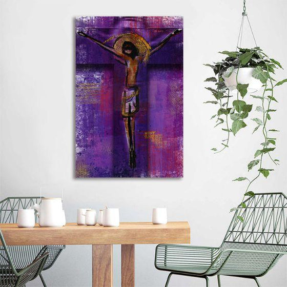 Jesus Christ Abstract Canvas Wall Art Dining Room