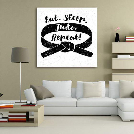 Judo Is Life Quote Canvas Wall Art Print