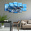 Jumping Dolphins 5 Panels Canvas Wall Art Dining Room