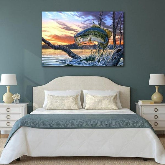 Jumping Fish Canvas Wall Art Bedroom