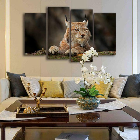 Jungle Cat Lynx Canvas Wall Art Living Room