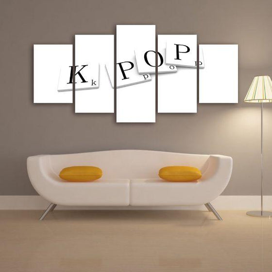 K-Pop Tiles 5 Panels Canvas Wall Art Print