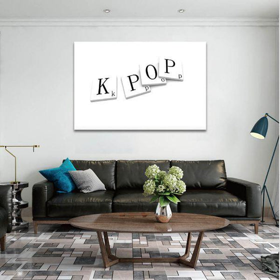 K-Pop Tiles 1 Panel Canvas Wall Art Living Room