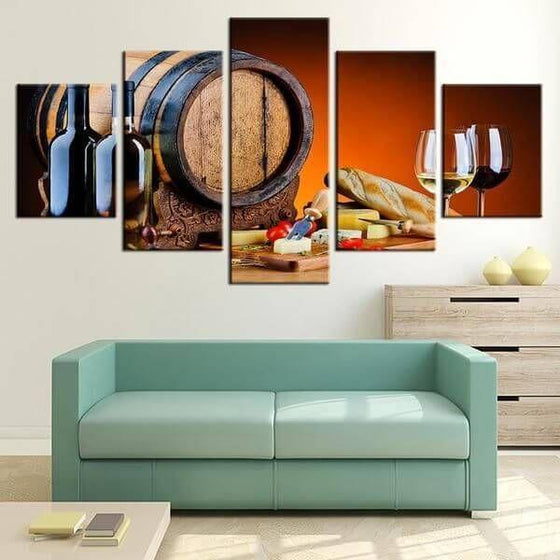 Keep Calm And Drink Wine Wall Art Canvas