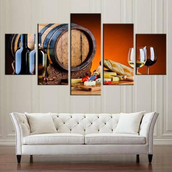 Keep Calm And Drink Wine Wall Art Canvases