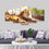 King Of The Jungle 5 Panels Canvas Wall Art Living Room