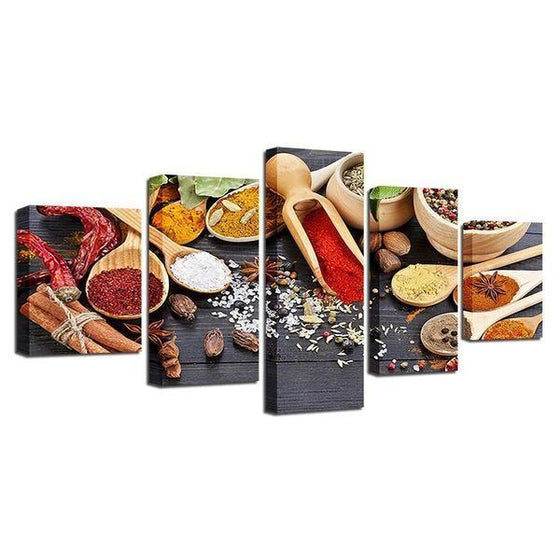 Different Types Of Spices Canvas Wall Art Ideas