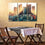 LA Downtown City View 3 Panels Canvas Wall Art Dining Room