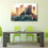 LA Downtown City View Canvas Wall Art Office