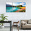 Lake Chamfer 3 Panels Canvas Wall Art Dining Room