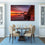 Lakeside View & Sunset Canvas Wall Art Kitchen