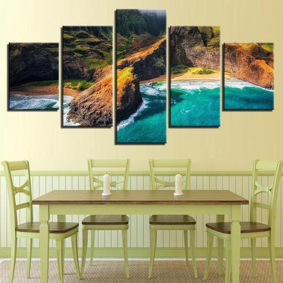Kauai Cliff Canvas Wall Art Set