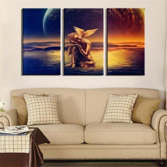 Large Buddhism Wall Art Canvas