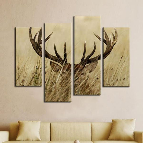 Large Deer Wall Art Canvas