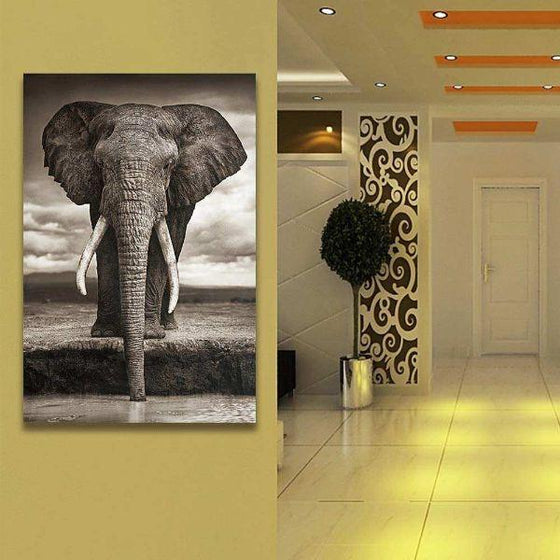 Large Elephant Canvas Wall Art Dining Room