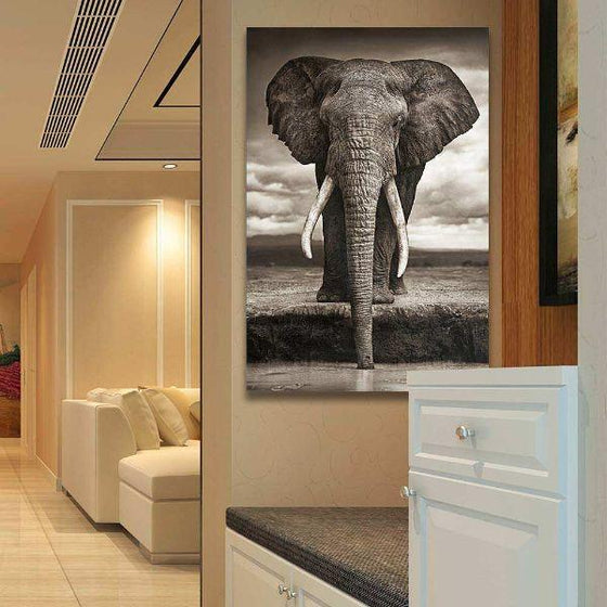 Large Elephant Canvas Wall Art Kids Room