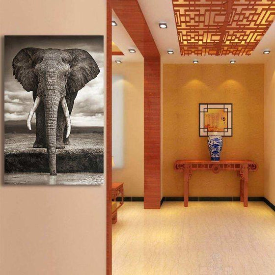 Large Elephant Canvas Wall Art Living Room