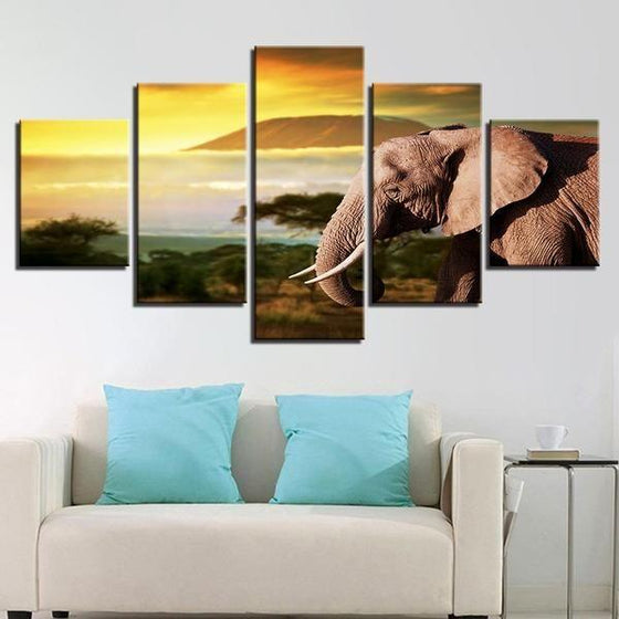 Large Elephant Wall Art Canvas