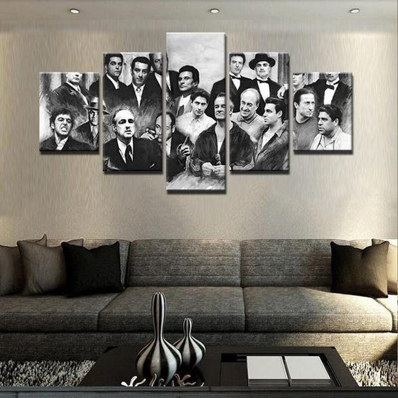 Retro Movie Characters Inspired Canvas Wall Art For Living Room