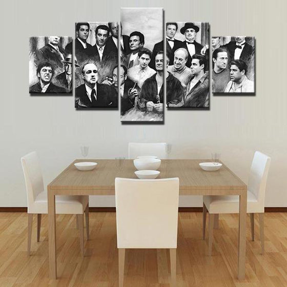 Retro Movie Characters Inspired Canvas Wall Art For Dining Room