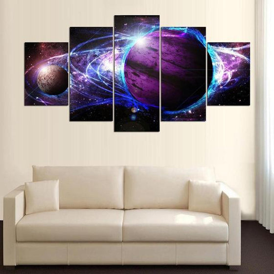 Large Purple Planet Wall Art
