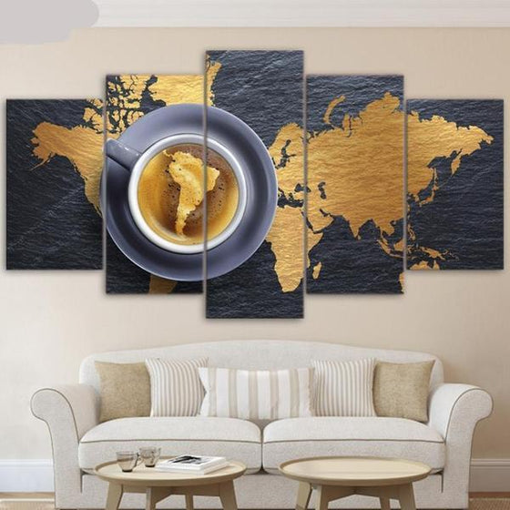 Large Wall Art World Map Ideas