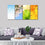 Leaves & Blooms 4 Panels Canvas Wall Art Set